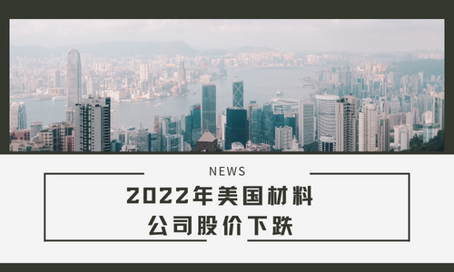 2022年美國大多數材料上市公司股價下跌