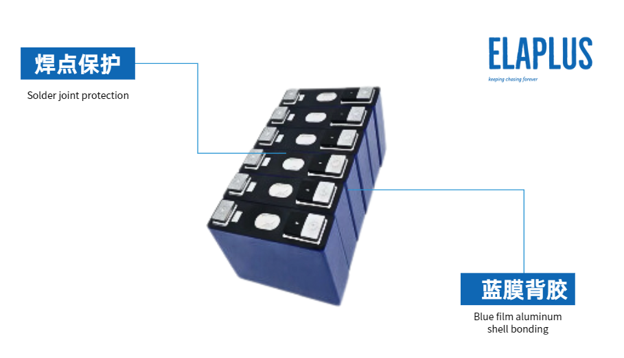 方型電池焊點保護與鋁殼藍膜背膠